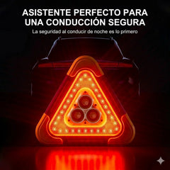 Luz de advertencia digital con panel Solar y Linterna