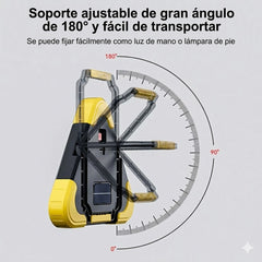 Luz de advertencia digital con panel Solar y Linterna