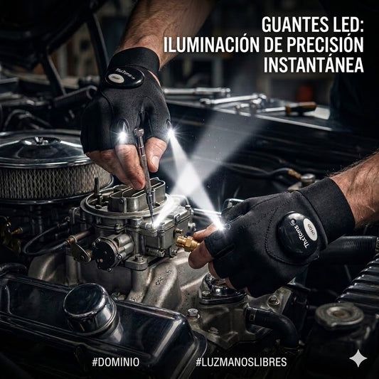 Guantes con Linterna Led - Manos libres