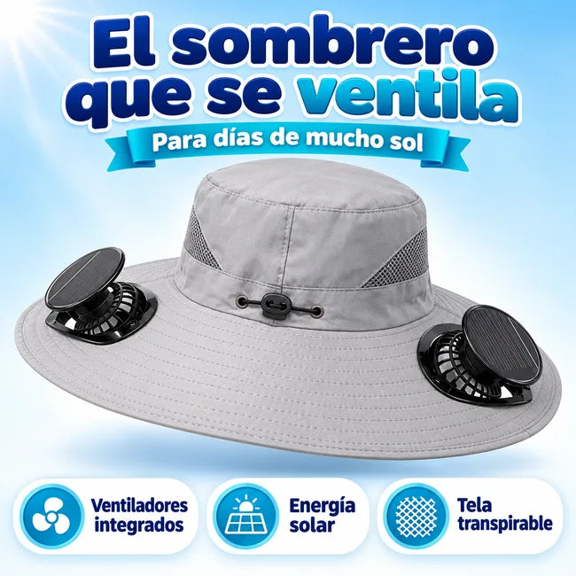 Sombrero con ventilador y panel solar para el calor - foto 1