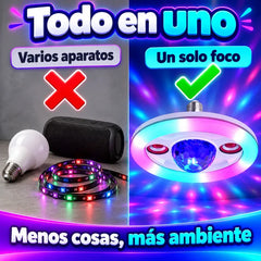 Foco RGB con luces sicodélicas yparlante Bluetooth - foto 3