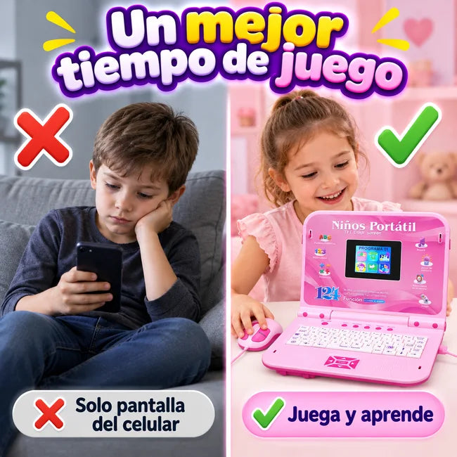 Laptop educativa infantil con pantalla a color y mouse - foto 4